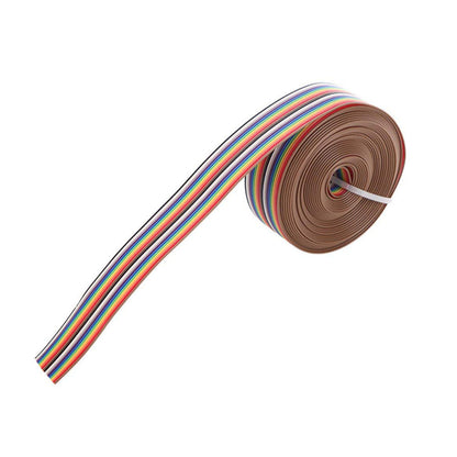1pcs 5 meter ribbon cable 10 WAY Flat Color Rainbow Ribbon Cable wire Rainbow Cable 10P ribbon cable 1.27MM pi