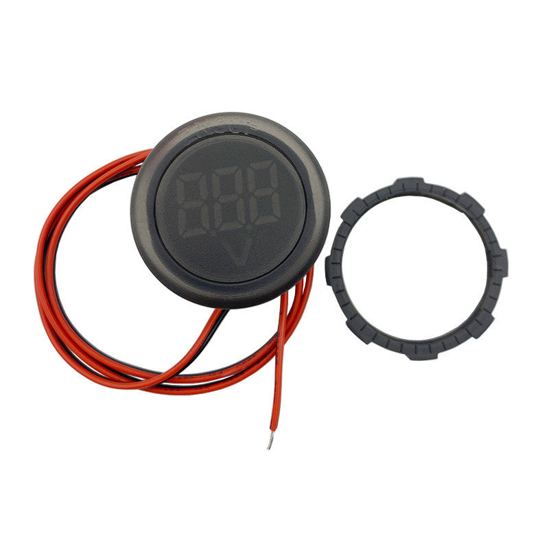 1pcs DC5-100V Digital Voltmeter LED Digital Display Circular Voltmeter Car Voltage Current Meter Volt Detector Tester Monitor Panel