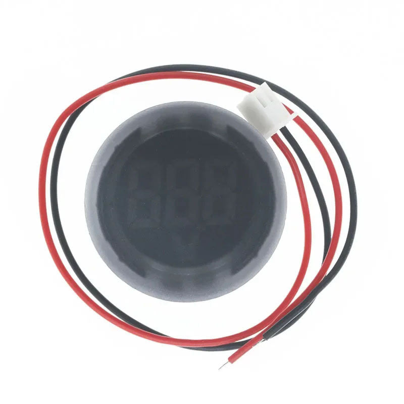 1pcs DC5-100V Digital Voltmeter LED Digital Display Circular Voltmeter Car Voltage Current Meter Volt Detector Tester Monitor Panel