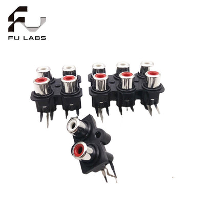 Rca jack pcb type heavy duty 2/4/6p