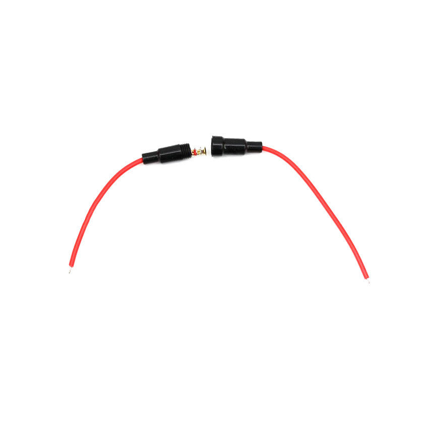 Fulabs 5Pcs 5*20mm Inline Fuse Holder 220V Fast-Blow Screw Type Fuse Holder Quick-Blow Glass Fuse Holder 6*30MM with 22 AWG cable