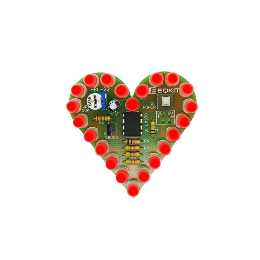 1pcs DIY Kit Heart Shape Breathing Lamp Kit DC 4 V-6 V Breathing LED Suite Red White Blue Green DIY Electronic Production for Learning