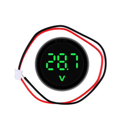 1pcs DC5-100V Digital Voltmeter LED Digital Display Circular Voltmeter Car Voltage Current Meter Volt Detector Tester Monitor Panel