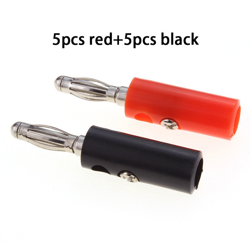 Fulabs 10pcs Banana Plug Red+Black 4mm Audio Speaker Wire Cable Screw Type Banana Connector