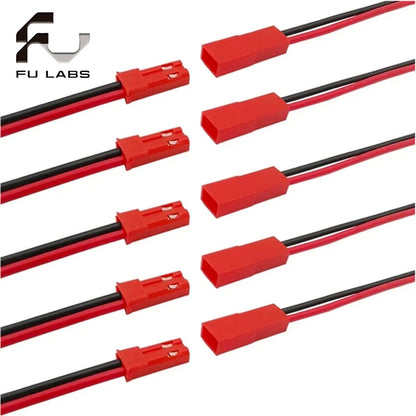 Fulabs 10pairs 150mm JST male female connector plug cable for RC ESC LIPO Battery Helicopter DIY FPV Drone Quadcopter