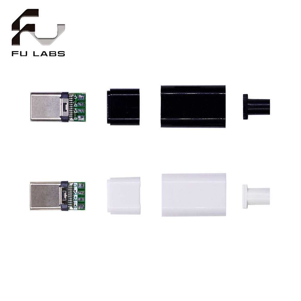 Fulabs 5pcs TYPE-C USB Plug Male connector With PCB 24pin welding Data line interface DIY data cable accessories