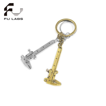 Caliper with Chain Keychain and 1mm Accuracy for Measurement Portable Mini Zinc Alloy Vernier