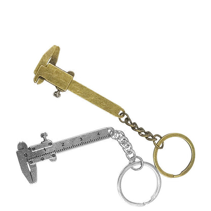 Caliper with Chain Keychain and 1mm Accuracy for Measurement Portable Mini Zinc Alloy Vernier