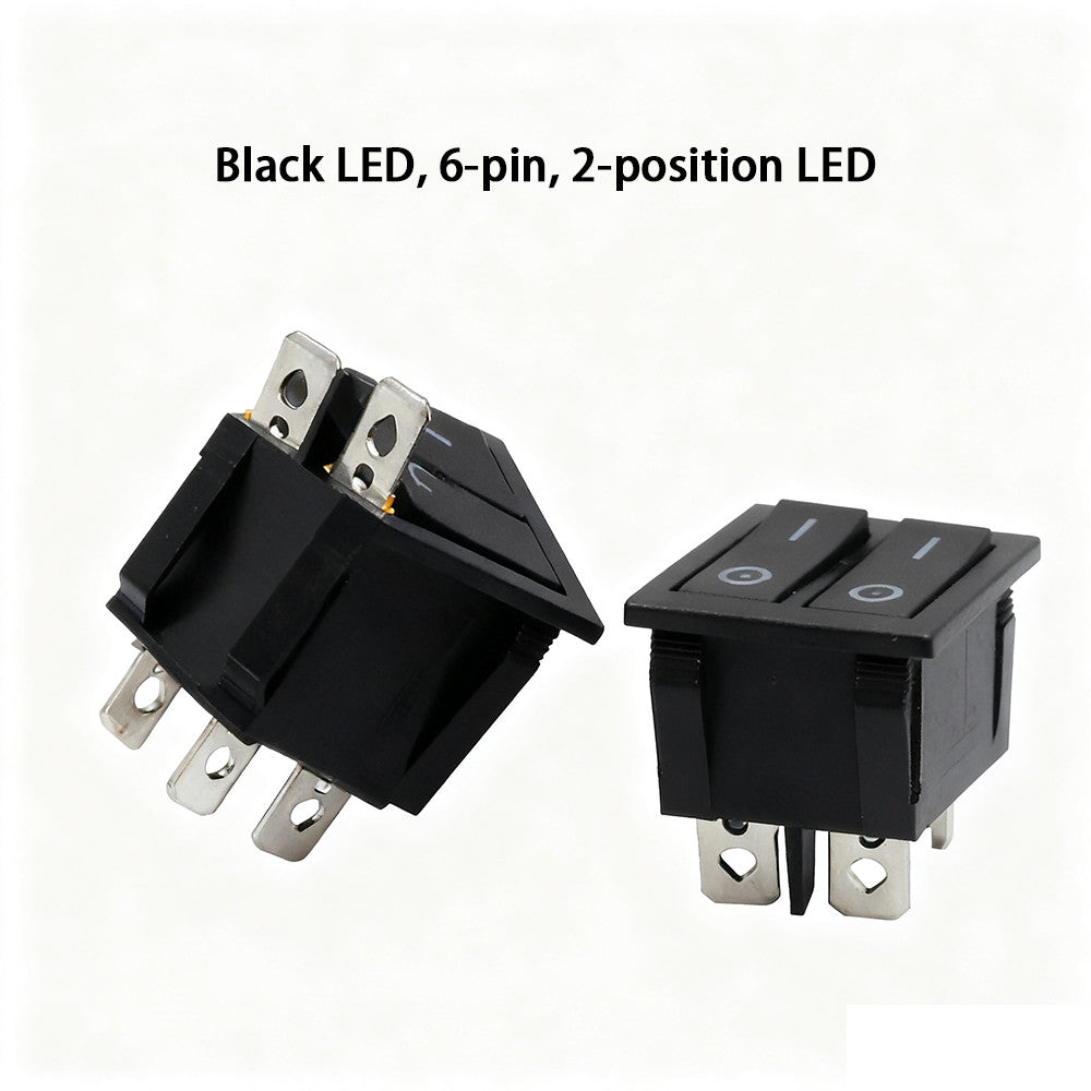 Fulabs KCD8 6PIN 16A 250V 20A 125V Double Light Switch Rocker Switch Waterproof ON-OFF KCD6 Boat Power Switch