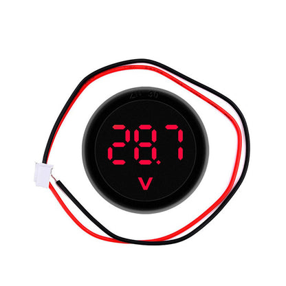 1pcs DC5-100V Digital Voltmeter LED Digital Display Circular Voltmeter Car Voltage Current Meter Volt Detector Tester Monitor Panel