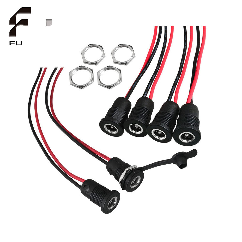 1pcs 5.5 X 2.1 mm 5.5X2.5mm Battery DC Power plug connector for diy dc waterproof jack connector with Wire Turmera