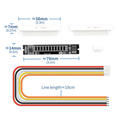 1pcs Dual 12 music Level indicator LED spectrum VU Meter Amplifier lamps Light Speed Adjustable Board for mp3 dc 7-12V