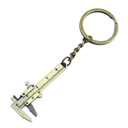 Caliper with Chain Keychain and 1mm Accuracy for Measurement Portable Mini Zinc Alloy Vernier