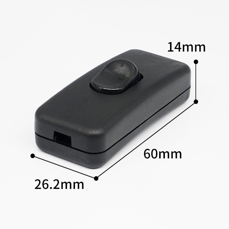 1pcs Light Switch AC 0-250V 6A Inline ON/OFF Table Desk Lamp Cord Cable Toggle Rocker Switches control for LED lighting