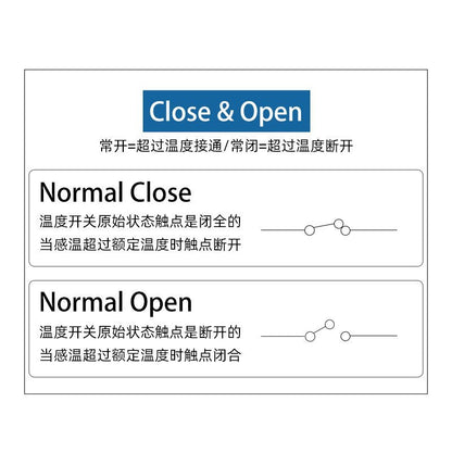 KSD9700 5A250V 40~100 Degree Celsius (N.O.) Normally Open Normally Close Bimetal Disc Temperature Switch Thermostat Thermal Protector Bracket 5A 250V
