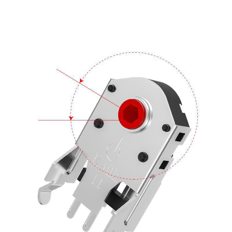 2pcs Rotary Mouse Scroll Wheel Encoder with 1.74 mm hole mark,20-40g force for PC Mouse 7mm 9mm 10mm 11mm
