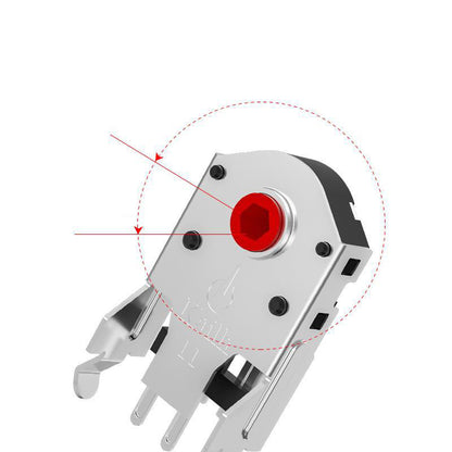2pcs Rotary Mouse Scroll Wheel Encoder with 1.74 mm hole mark,20-40g force for PC Mouse 7mm 9mm 10mm 11mm