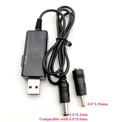 1pcs DC 5V To 9V 12V USB Cable WiFi To Powerbank Cable Boost Converter Step-up Cord Connector