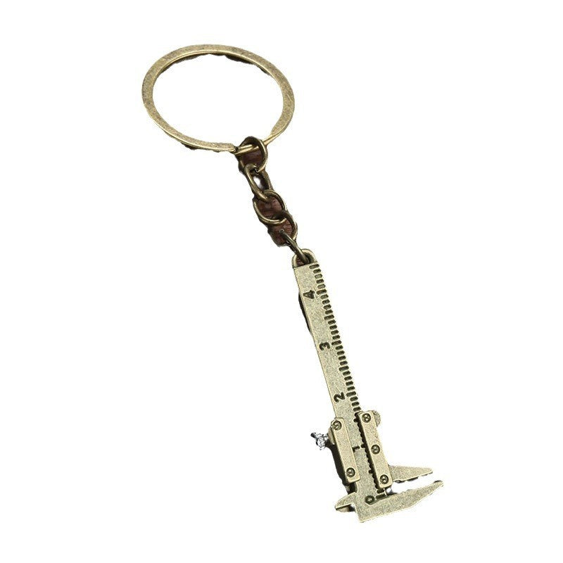 Caliper with Chain Keychain and 1mm Accuracy for Measurement Portable Mini Zinc Alloy Vernier