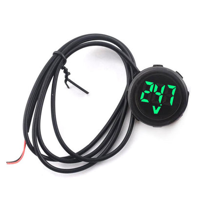 1pcs DC5-100V Digital Voltmeter LED Digital Display Circular Voltmeter Car Voltage Current Meter Volt Detector Tester Monitor Panel