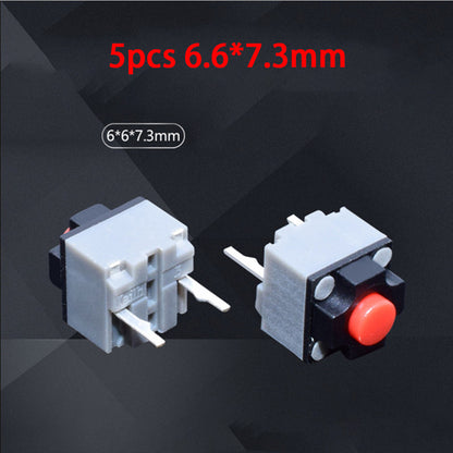 4Pcs 6*6*7.3mm Square Silent Mouse Micro Switch Button Compatible with Logitech Mouse 10 Millions Lifetime