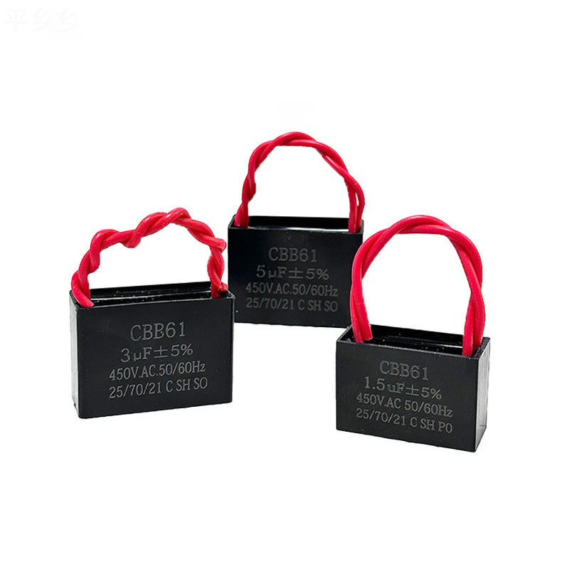 1pcs CBB61 Capacitor 1.5UF 1.8UF 2UF 2.5UF 3UF 3.5UF 4UF 4.5UF 5UF 7UF 8UF 10UF
