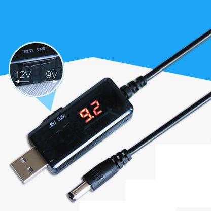 1pcs DC 5V To 9V 12V USB Cable WiFi To Powerbank Cable Boost Converter Step-up Cord Connector