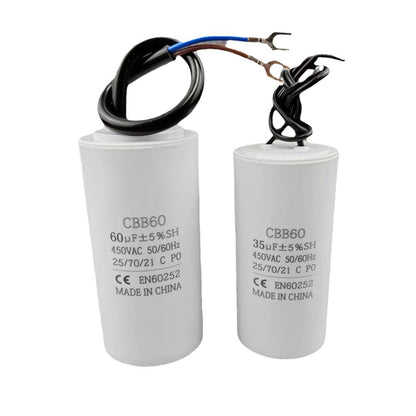 1pcs CBB60 400V  450V AC Starting Capacitor CBB60  5% 8uF 10uF 12uF 15uF 35uF for Washing Machine
