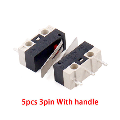 Micro Switch Mouse Button Tact Switch Without Handle/ with Handle/ with Handle Roller Micro Switch 1A 125V AC 3Pins