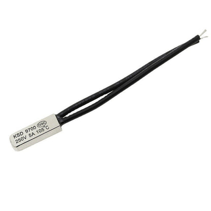 KSD9700 5A250V 40~100 Degree Celsius (N.O.) Normally Open Normally Close Bimetal Disc Temperature Switch Thermostat Thermal Protector Bracket 5A 250V
