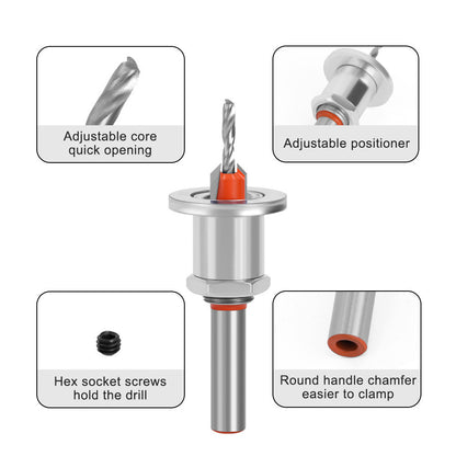 1pcs Adjustable Countersunk Drill Countersink Drill Bit Shank Adjustable Carpentry Reamer Chamfer Screws Hole Tool Woodworking