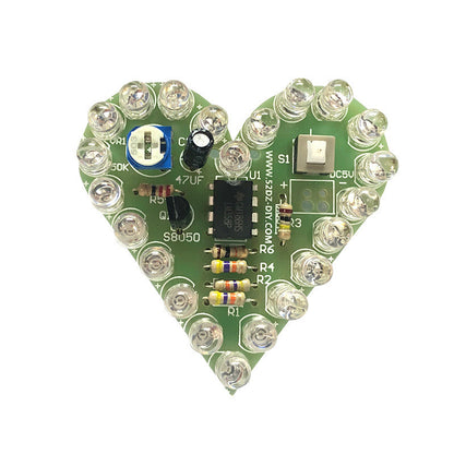 1pcs DIY Kit Heart Shape Breathing Lamp Kit DC 4 V-6 V Breathing LED Suite Red White Blue Green DIY Electronic Production for Learning