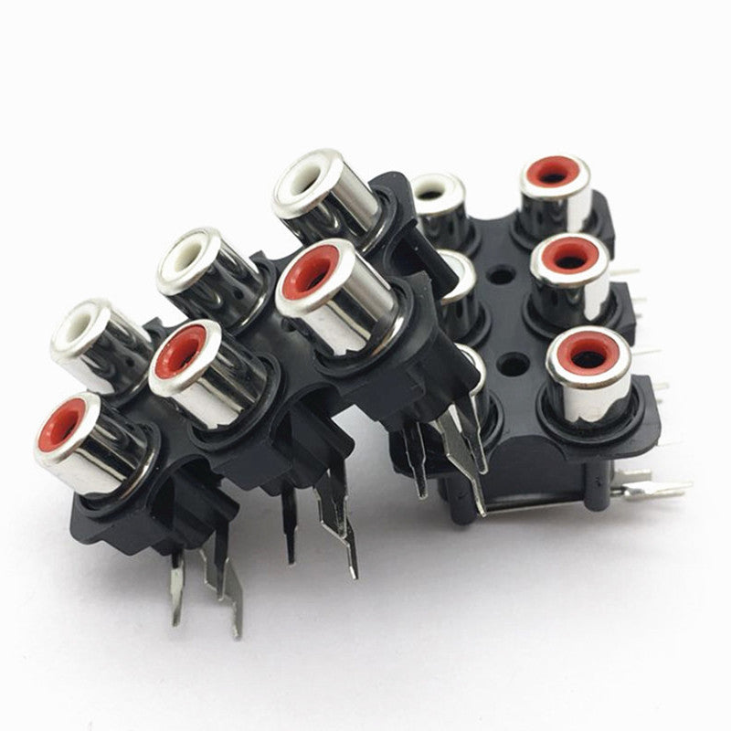 Rca jack pcb type heavy duty 2/4/6p