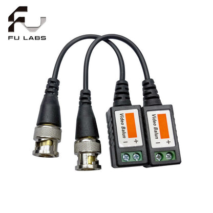 Fulabs 1 Pair 1080P AHD/HD-CVI/TVI/CVBS HD Video Balun Transmitter Cat5 Cat6 Video Balun