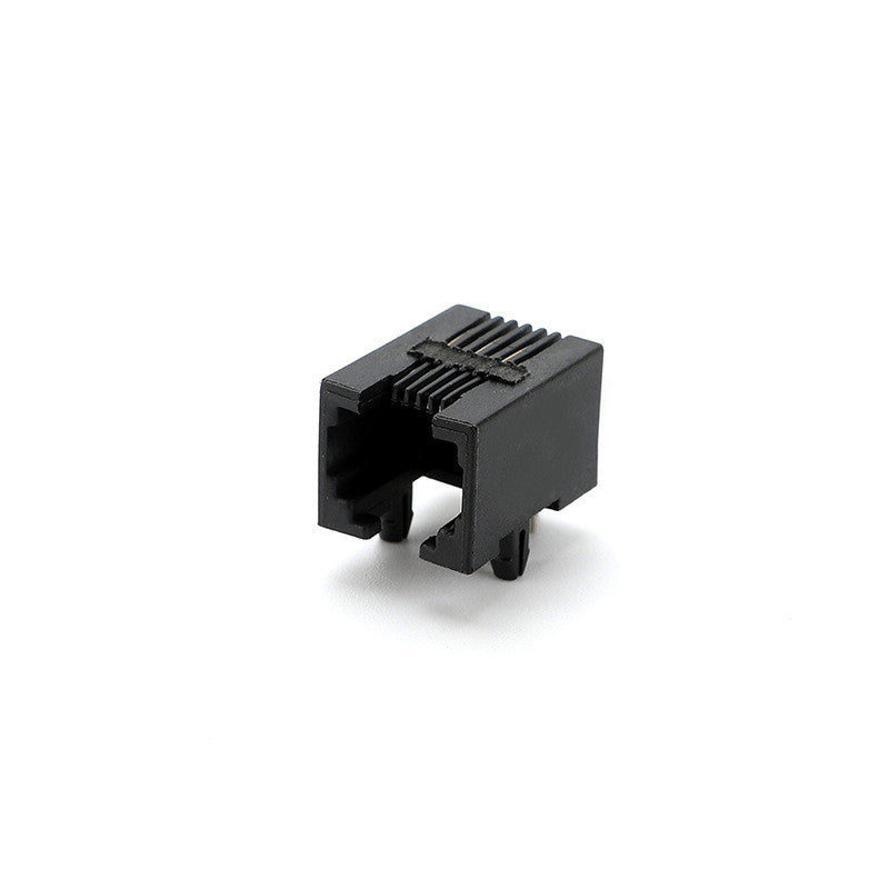 Fulabs 10pcs RJ11 Socket 95001 Black 6P6C RJ12 Telephone Socket 90 degrees