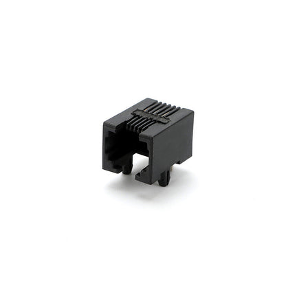 Fulabs 10pcs RJ11 Socket 95001 Black 6P6C RJ12 Telephone Socket 90 degrees