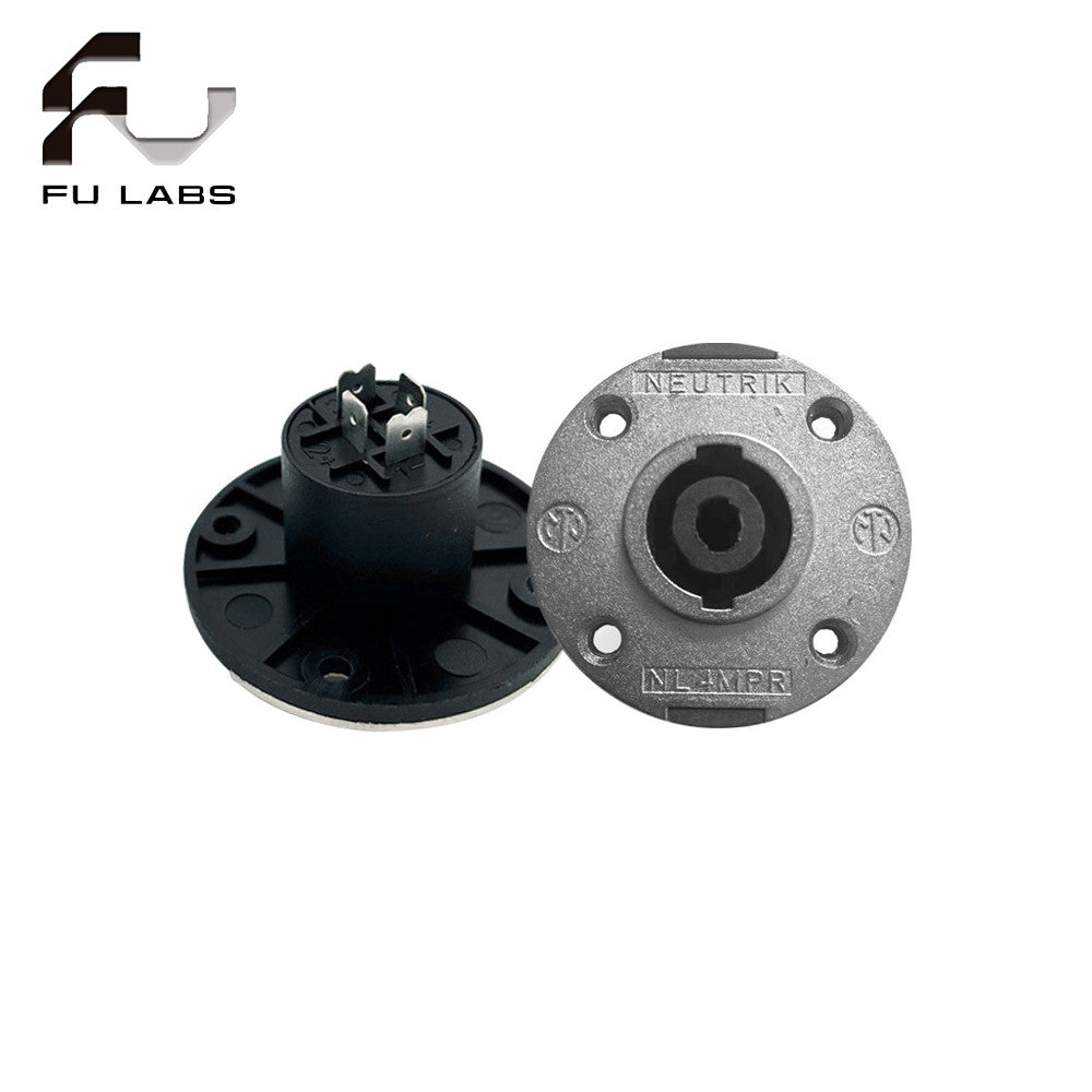 1pcs NL4MPR 4 Pole Metal Round Female Panel Mount Socket Twist Lock Speaker