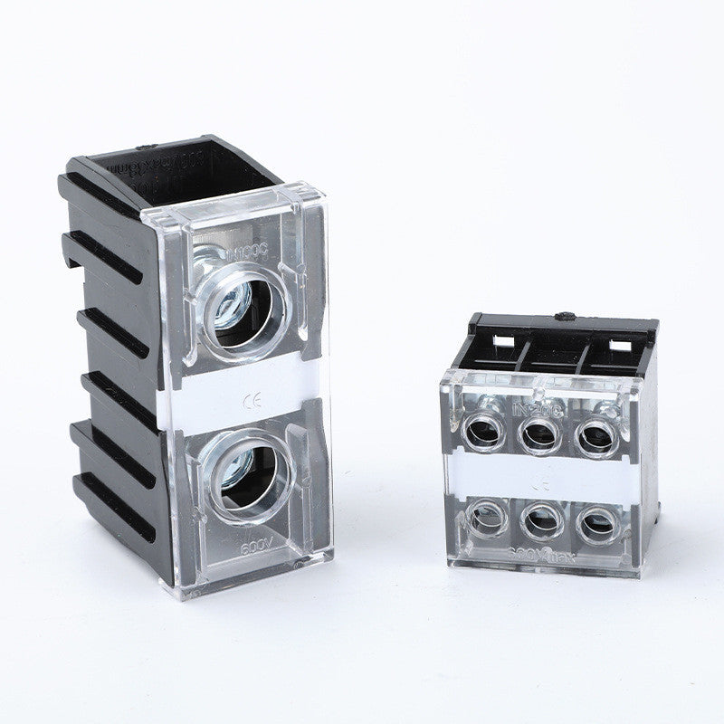 1pcs Rail Terminal Block IN12BK IN20BK 600V 2/3 Pin 30A/60A Electrical Connection terminal Split High Current Junction Box Brass