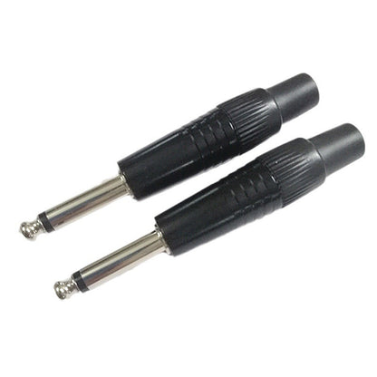 XLR live male/female and pl55 6.35 live canon plug black metal