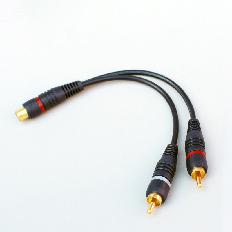 1pcs setup cord, y rca cord 24cm cable length, 1 male - 2 female audio cord