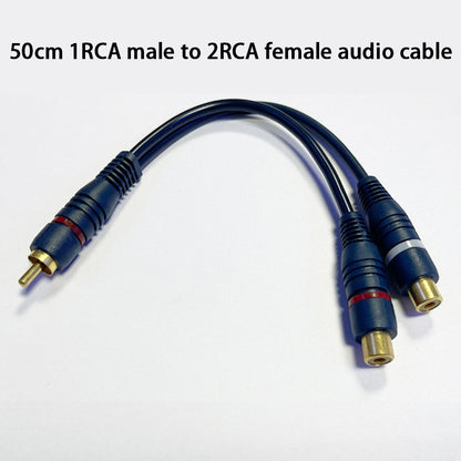 1pcs setup cord, y rca cord 24cm cable length, 1 male - 2 female audio cord