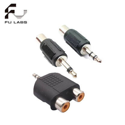 3.5mm male plug to rca female jack adaptor converter