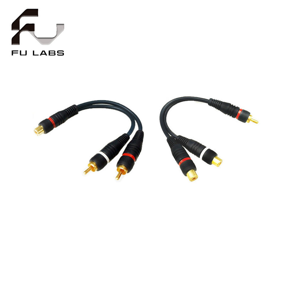 1pcs setup cord, y rca cord 24cm cable length, 1 male - 2 female audio cord
