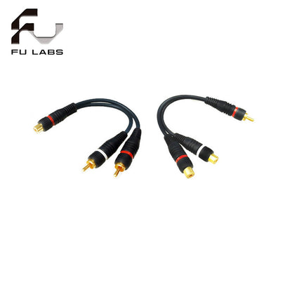 1pcs setup cord, y rca cord 24cm cable length, 1 male - 2 female audio cord