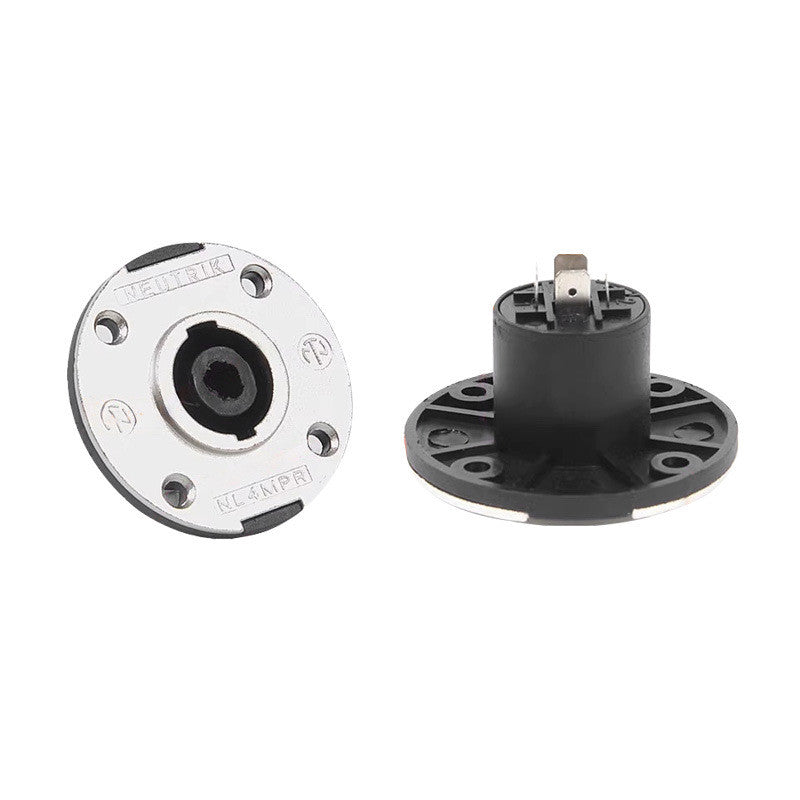 1pcs NL4MPR 4 Pole Metal Round Female Panel Mount Socket Twist Lock Speaker