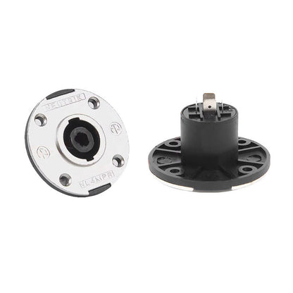 1pcs NL4MPR 4 Pole Metal Round Female Panel Mount Socket Twist Lock Speaker
