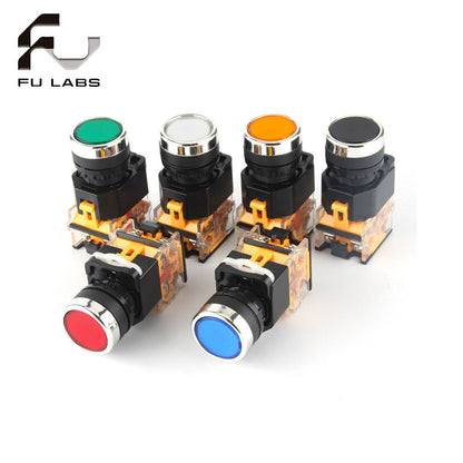 1pcs Round Momentary Push Button Switch 22mm 1NO 1NC AC220