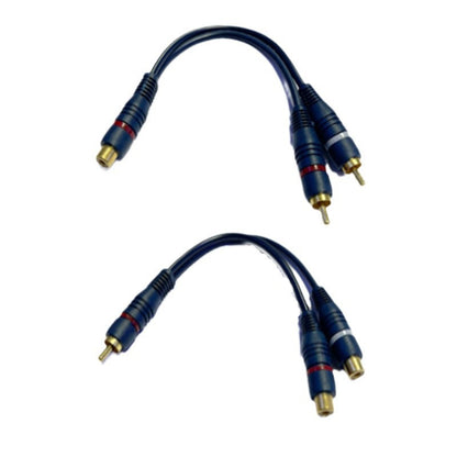 1pcs setup cord, y rca cord 24cm cable length, 1 male - 2 female audio cord