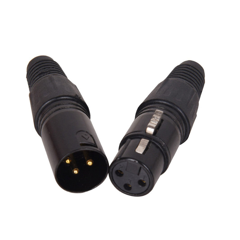 XLR live male/female and pl55 6.35 live canon plug black metal