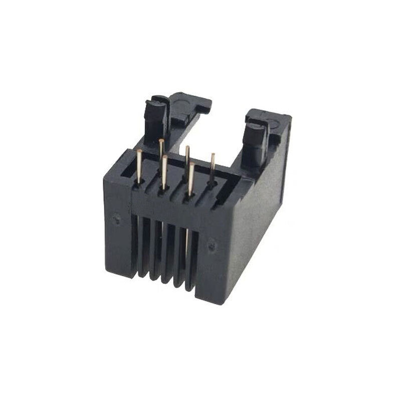 Fulabs 10pcs RJ11 Socket 95001 Black 6P6C RJ12 Telephone Socket 90 degrees